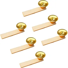 Brubaker 6er Set Kerzenhalter für Weihnachtspyramiden - Ersatz Halter für Pyramidenkerzen - Ersatzteile für Holzpyramiden 30 cm, 45 cm und 60 cm - Naturbelassen/Braun