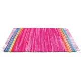 BestLivings Flickenteppich 50 x 80 cm Pink/Rosa
