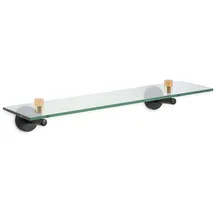 MSV Wandregal Iana 50 cm x 13,4 cm x 7,2 cm Schwarz Matt