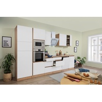Küche Küchenzeile Küchenblock grifflos Weiß Lorena 345 cm Respekta