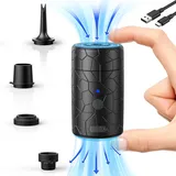 4500Pa Elektrische Akku Luftpumpe 2 in 1 Zum Aufblasen und Entleeren Mit 4 Luftdüsen für Luftmatratze, Boot, Schwimmring