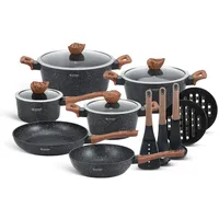 Edenberg EB-5617 15-teiliges Kochgeschirr-Set - Schwarz