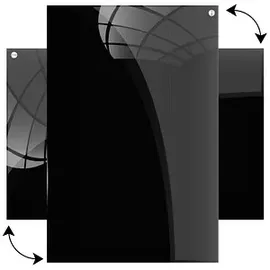 ALLboards Glas-Magnettafel 180 x 120 cm Schwarz