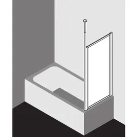 Kermi Vario 2000 Seitenwand V2TWD080141YK 71,4-74,6x140cm, silber m., ESG SR Opaco Clean