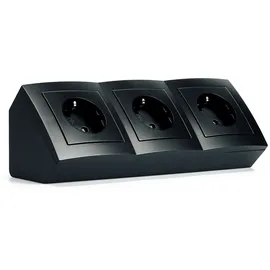 McPower Mehrfachsteckdose Flair 0,15 m Schwarz 3 St.