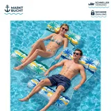 Luftmatratze XL 4 in 1 Pool Spielzeug 2 Stück Wasserhängematte für Erwachsene
