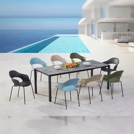 BEST Freizeitmöbel Palazzo Gartentisch 120-200 x 80 x 75 cm Anthrazit