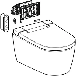 Geberit AquaClean Sela mit WC-Sitz Weiß spülrandlos