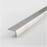 PROVISTON Mini-Winkelprofil Edelstahl 19 x 8 x 2700 mm Edelstahl matt Bauprofil Ungebohrt Kombiwinkel | PROVISTON