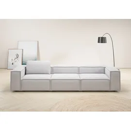 Home Affaire 3,5-Sitzer HOME AFFAIRE "Watertown, modernes Big-Sofa XXL, 336 cm Breite, auch in Feincord", grau (light, grau), B:336cm H:68cm T:98cm, 94% Polyester, 6% Nylon, Sofas, Riesiges Designersofa mit viel Platz & weichen Bezügen in Trendfarben