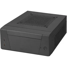 Silverstone Technology SST-ML10B - Milo Mini-ITX kompaktes HTPC Desktop Gehäuse, modulares Design, Inklusive VESA-Montageplatte, schwarz