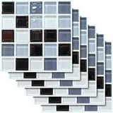 30 Stück Fliesenaufkleber Mosaik-fliesenaufkleber Wasserdichte Selbstklebende Wandfliesenaufkleber Dekorative Wandfliesen Im Zementdesign Für Küche Und Bad 20x20 (mosaik)