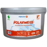 Farbklecks24 Polarweiss 12,5L (versch. Größen) premium Wandfarbe, weiss, sehr hohe Deckkraft