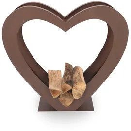 VASNER Kaminholzregal Amore A2 Metall 69 x 69 x 20,5 cm Rostbraun