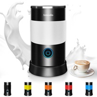 Milchaufschäumer Elektrisch 240ml 5 in 1 Milchaufschäumer 600W Elektrischer Milchaufschäumer für Heißen und Kalten Milchschaum und Milchheizung für Kaffee Cappuccino Latte (weiß)