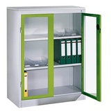 Californian Products CP Stahlschrank 8531-055 S10181 lichtgrau, viridingrün, Acrylglas 120,0 x 50,0 x 120,0 cm, aufgebaut