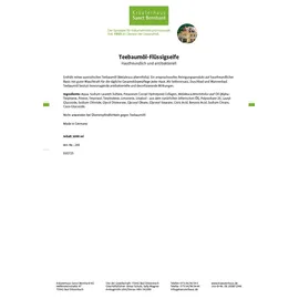 Kräuterhaus Sanct Bernhard Teebaumöl-Flüssigseife 1 l