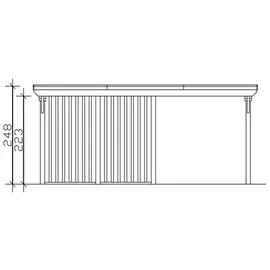 SKANHOLZ Carport Emsland 6,13 x 8,46 m unbehandelt mit Abstellraum