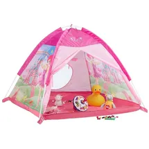Relaxdays Spielzelt Mädchen Pink mit Fee Weiß,Pink