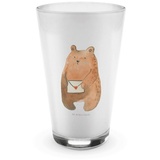 Mr. & Mrs. Panda Glas Bär Vermissen - Transparent - Geschenk, Freund, Latte Macchiato, Tedd, Premium Glas, Inspirierende Sprüche
