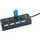 Schwaiger UH4013 4 Port USB Hub 4-Fach 2.0A HighSpeed 480 Mbit/s Steckerleiste LED Anzeige einzeln schaltbar