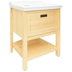 Naturel Country Badezimmerschrank mit Waschbecken 79,5x85x53 cm braun COUNTRY80ZNA