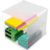 kompatible Ware Deflecto "Cube" Aufbewahrungsbox transparent 15,3 x 15,3 x 15,3 cm