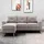 Homcom Ecksofa, L-form Sofa mit 3 Kissen, Eckcouch mit Knopfheftung, Leinenoptik, Couch Wohnlandschaft für Wohnzimmer, Schlafzimmer 193 x 136 x 85 cm | Gr.: onesize