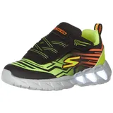 SKECHERS Magna-Lights MAVER Sneaker Black Synthetic/Mesh/Yellow & Orange, 21