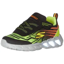 SKECHERS Magna-Lights MAVER Sneaker Black Synthetic/Mesh/Yellow & Orange, 21