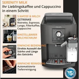 Krups Serenity Milk EA402H Kaffeevollautomat schwarz