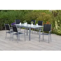 Merxx Milano Set 7-tlg. mit Gartentisch Ausziehbar 120/180 x
