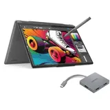 Lenovo Yoga 7i 2-in-1 14 Ultra 7-Windows 11 Home-32GB-1TB + USB-C-HUB Intel® Core Ultra 7 155H Prozessor E-Kerne bis zu 3,80 GHz P-Kerne bis zu 4,80 GHz, Windows 11 Home 64, 1 TB SSD M.2 2242 PCIe 4.0 TLC