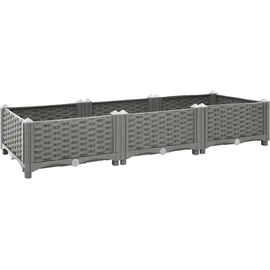 vidaXL Hochbeet 120 x 40 x 23 cm Grau