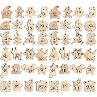 adventskalender zahlen holz 2 sets Holzzahlen Anhänger Holzanhänger Adventskalen
