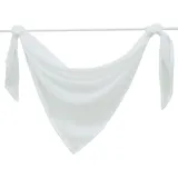Yujiao Mao Querbehang Deko Modern Gardine Voile Triangle Schals Vorhang Küche Wohnzimmer Schlafzimmer Uni Transparent Weiß BxH 200x100cm