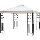 Outsunny Gartenpavillon mit Doppeldach bunt 300L x 300B x 260H cm