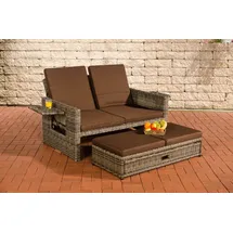 CLP Ancona 5mm Loungesofa grau meliert/terrabraun