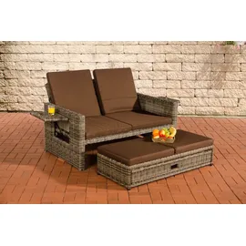 CLP Ancona 5mm Loungesofa grau meliert/terrabraun