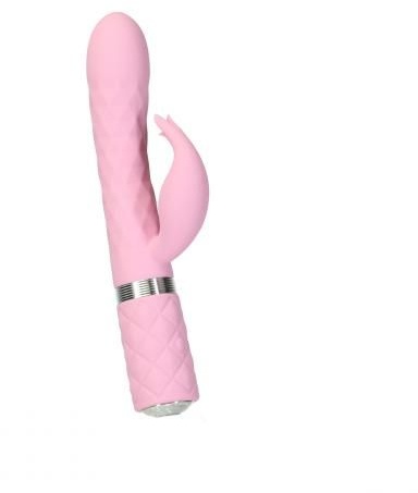 Rabbitvibrator 'Lively“ | Wiederaufladbar, Multispeed-Vibration, stufenlose Rotation Pillow Talk Vibrator 1 St rosa