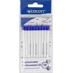 WESTCOTT Kugelschreiberminen XB blau, 10 St.