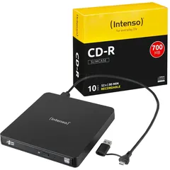 INTENSO BUNDLE1 - INTENSO Ext. CD/DVD Brenner + 10 CD-R