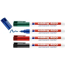 edding 400 Permanentmarker sortiert Etui, 4er-Set