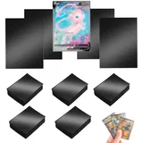 Farerkass 500 stück 66 x 91mm Stück für Yugioh Kartenhüllen, Card Sleeves für Mtg Sleeves, Schwarze Sportkarten Schutzhüllen, für Pokemon Hüllen für Yugioh Lorcana Mtg Tcg Kartenhüllen, Schwarz