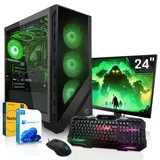 SYSTEMTREFF Gamer Komplett-Paket - Core i5 12500 - Nvidia GeForce RTX 3050 6GB - 16GB DDR4 - 1TB M.2 SSD (NVMe) WD SN3000 + - 24 Zoll TFT - PC