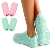 Feuchtigkeitsspendende Socken, 2 Paar Gel Socken zur Reparatur Erweichung Rissiger Füße, Wiederverwendbare Hornhaut Socken Fußmaske Socks für Hornhaut Entfernen,Damen Spa Fußpflege Geschenk