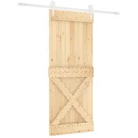 vidaXL Schiebetür rechts 100 x 210 cm Braun/Weiß