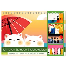 Calvendo Schnurren, Springen, Streiche spielen (Tischkalender 2026 DIN A5 quer), CALVENDO Monatskalender: Tauche ein in eine Welt voller Farben, Fantasie und ... erdenklichen Farbtönen. (CALVENDO Tiere)