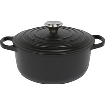 Le Creuset Signature Bräter 20 cm rund schwarz glänzend