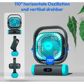 Medion E10 TF 20 cm Mini-Ventilator Blau